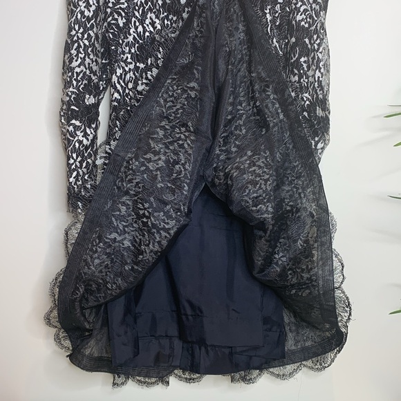 Christian Rupert Couturier Couture Embroidered Lace Drop Waist Cocktail Dress S - Picture 14 of 16